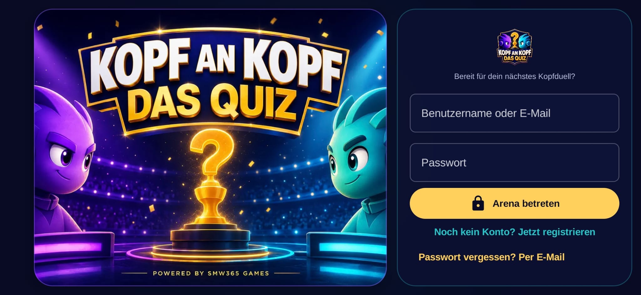 Kopf an Kopf - Das Quiz (App) In BETA Phase